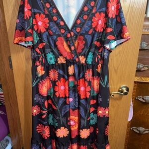 SHEIN Curve Floral Midi Dress